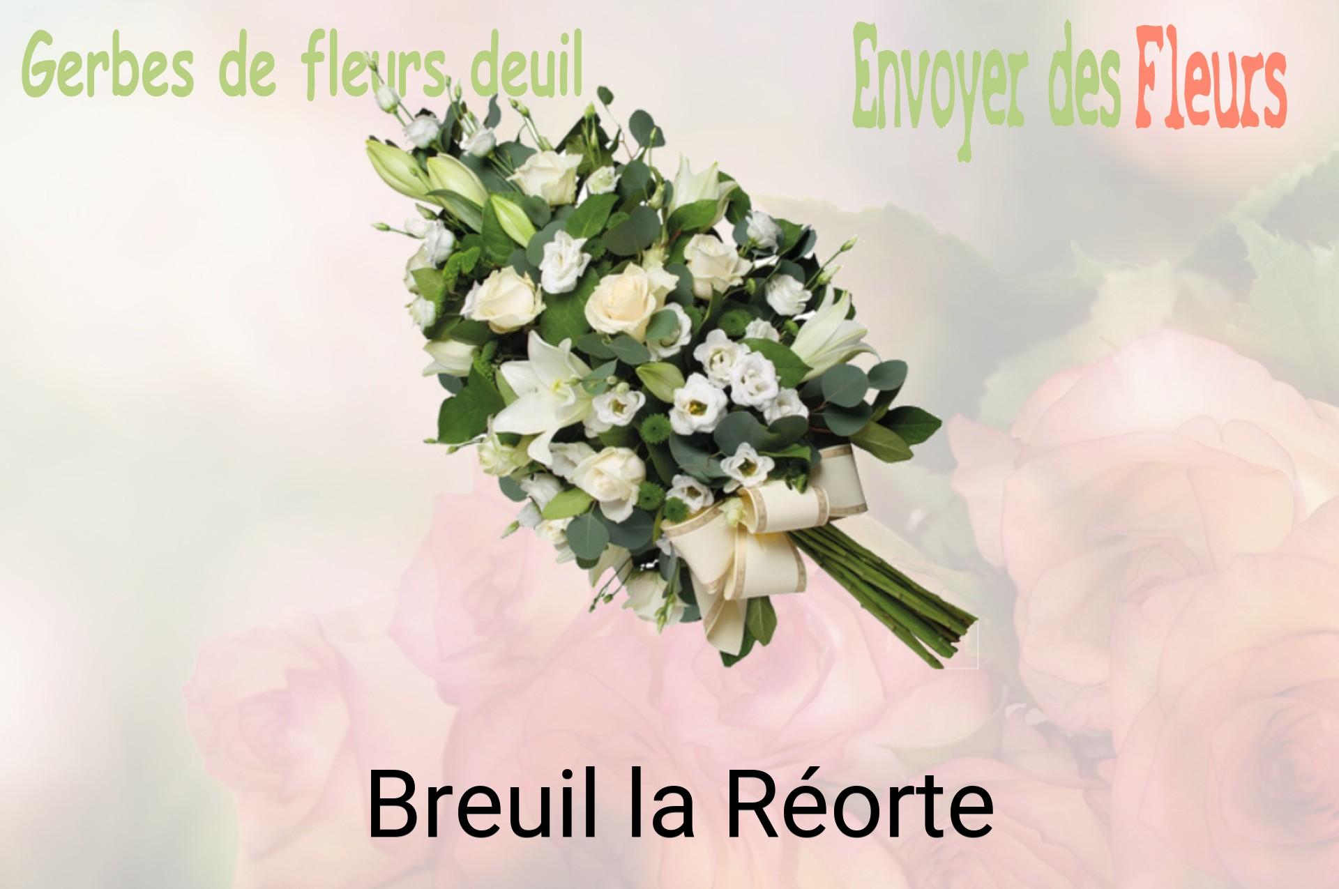 Gerbe de fleurs de deuil livrée à Breuil-la-Réorte